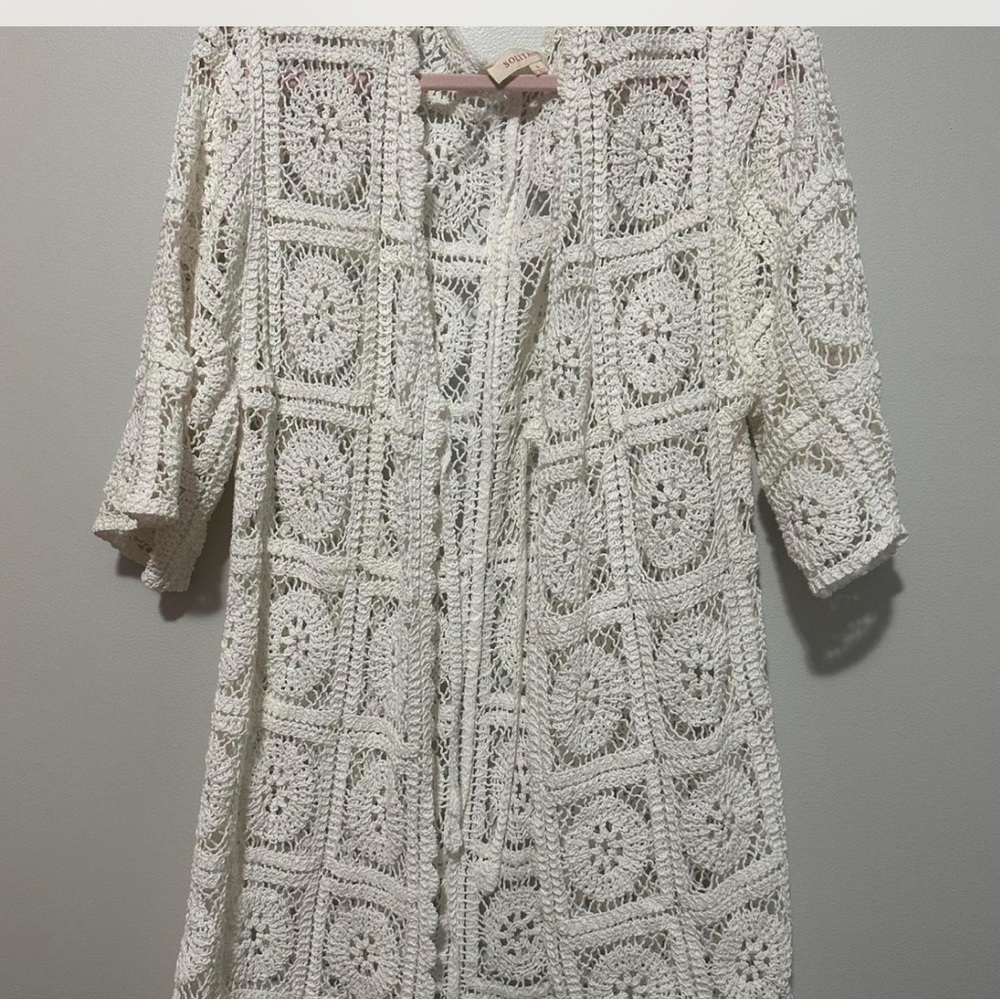 Solitaire Ivory Crochet Knitwear